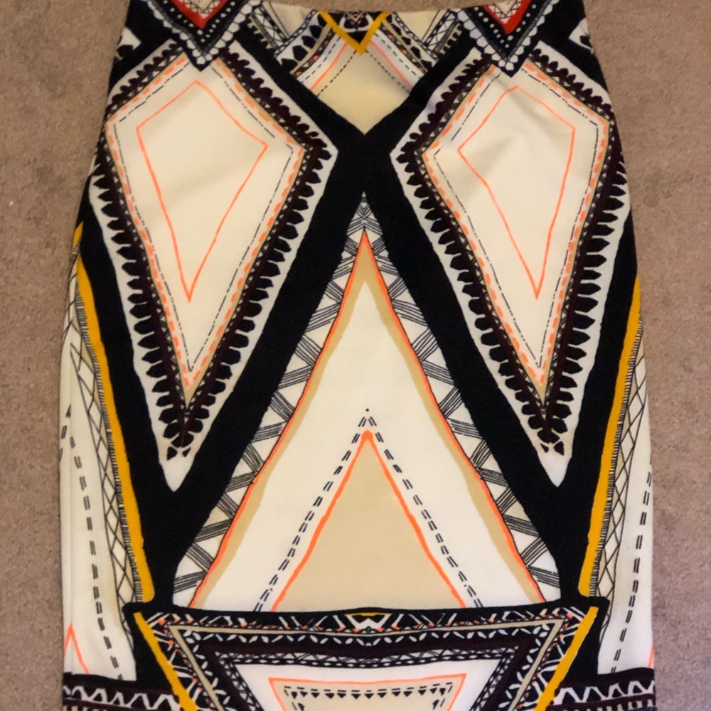 Patterned Pencil Skirt